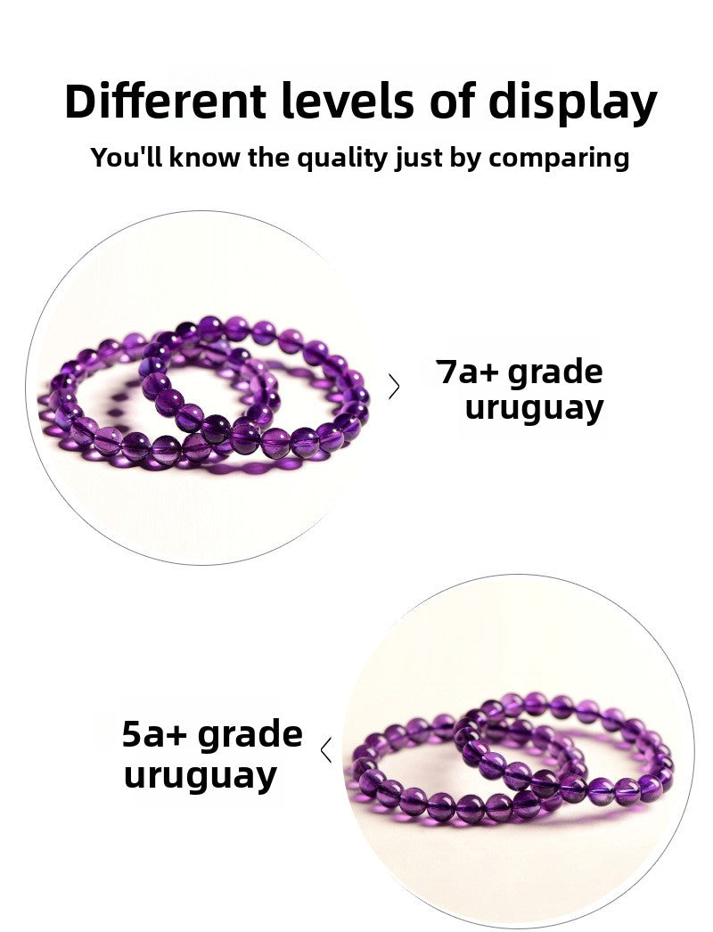 Handmade purple amethyst beaded bracelet